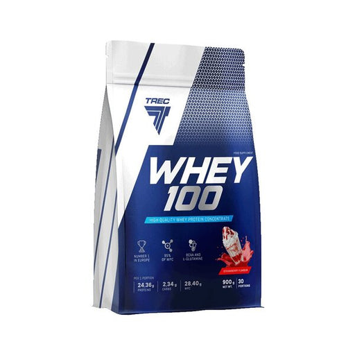 Trec Nutrition Whey 100, Strawberry - 900 grams - Default Title - Protein at MySupplementShop by Trec Nutrition