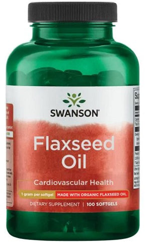 Swanson Flaxseed Oil, 1000mg - 100 softgels - Omegas, EFAs, CLA, Oils at MySupplementShop by Swanson