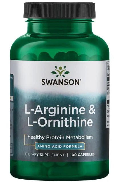 Swanson L-Arginine & L-Ornithine - 100 caps - Amino Acids and BCAAs at MySupplementShop by Swanson