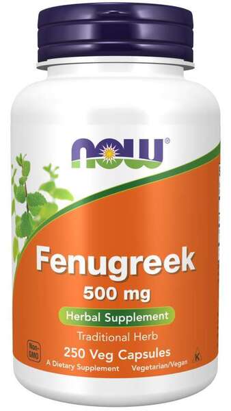 NOW Foods Fenugreek, 500mg - 250 vcaps - Health and Wellbeing at MySupplementShop by NOW Foods