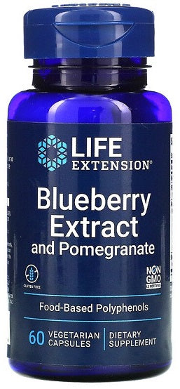 Life Extension Blueberry Extract with Pomegranate - 60 vcaps - Health and Wellbeing at MySupplementShop by Life Extension