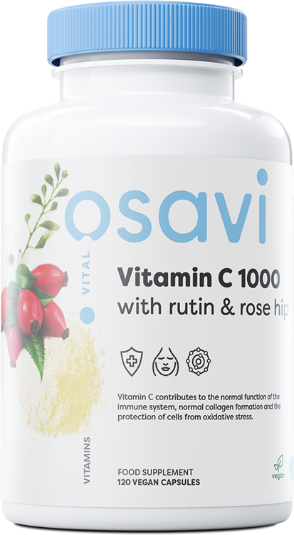 Osavi Vitamin C1000 with Rutin & Rose Hip - 120 vegan caps - Vitamins & Minerals at MySupplementShop by Osavi