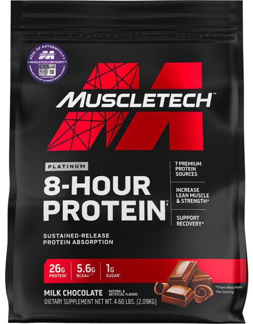 MuscleTech Platinum 8-Hour Protein, Chocolate - 2090 grams - Default Title - Protein at MySupplementShop by MuscleTech