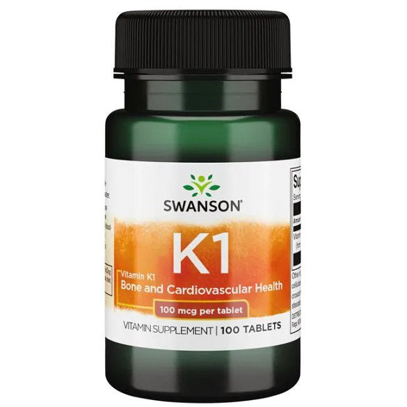 Swanson Vitamin K1, 100mcg - 100 tabs - Vitamins & Minerals at MySupplementShop by Swanson