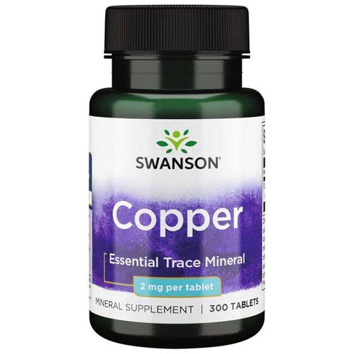 Swanson Copper, 2mg - 300 tabs - Vitamins & Minerals at MySupplementShop by Swanson