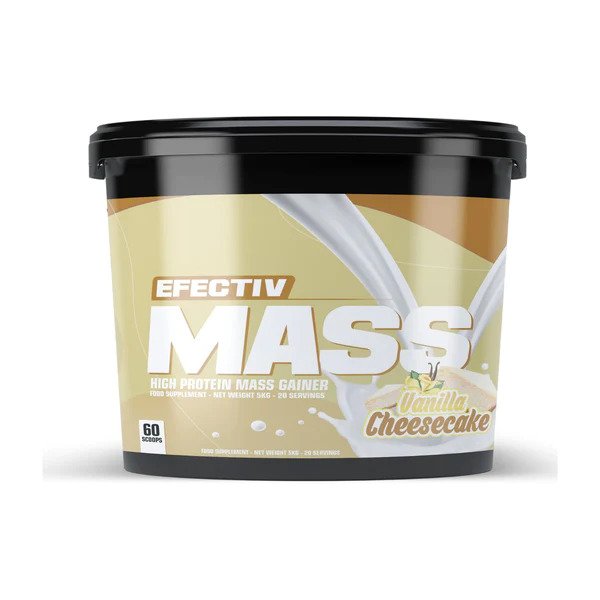 Efectiv Nutrition Mass Vanilla Cheesecake  5000g - Weight Gainers & Carbs at MySupplementShop by Efectiv Nutrition