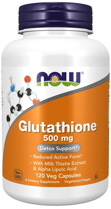 NOW Foods Glutathione 500mg  120 vcaps - Amino Acids and BCAAs at MySupplementShop by NOW Foods