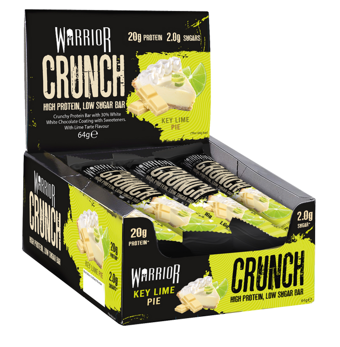 Warrior Crunch Bar 12 bars - Key Lime Pie - Nutrition Bars at MySupplementShop by Warrior Supplements