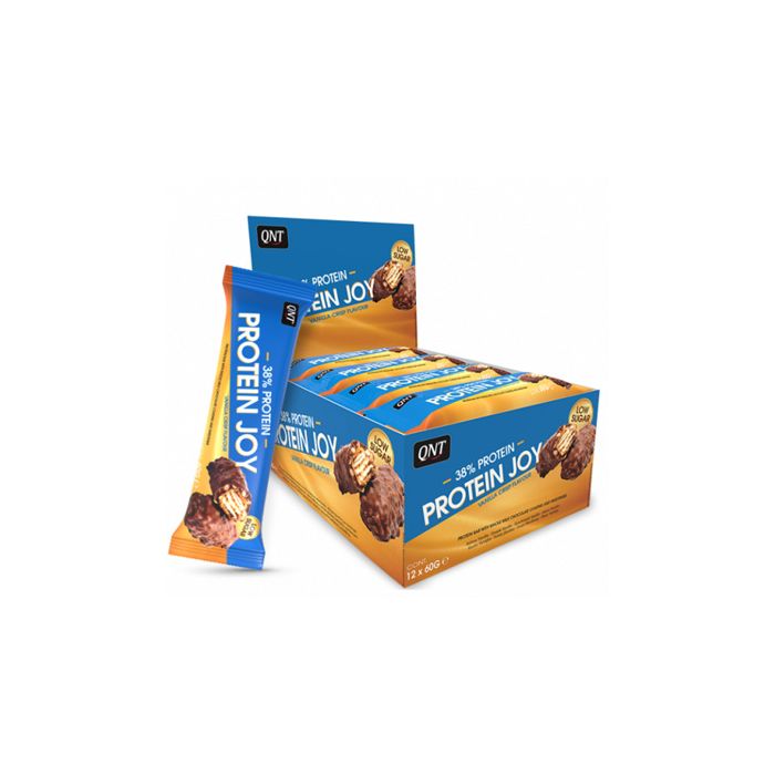 QNT Protein Joy 12 x 60g - Caramel Cookie Dough - Protein Bar at MySupplementShop by QNT