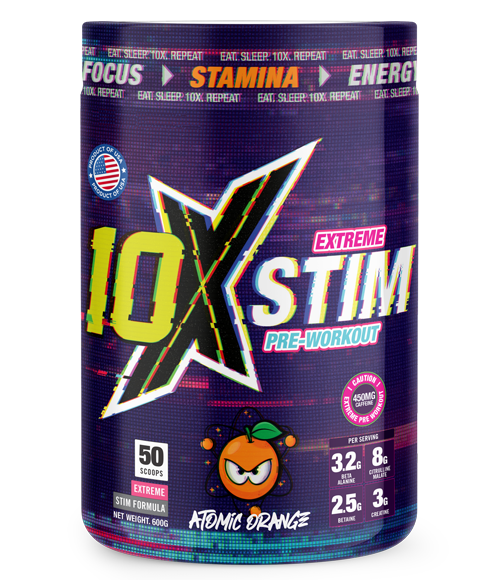 10X Athletic STIM 600g - Atomic Orange - Pre Workout at MySupplementShop by 10X Athletic