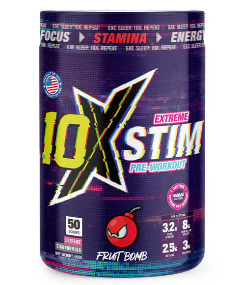 10X Athletic STIM 600g - Fruit Bomb - Pre Workout at MySupplementShop by 10X Athletic