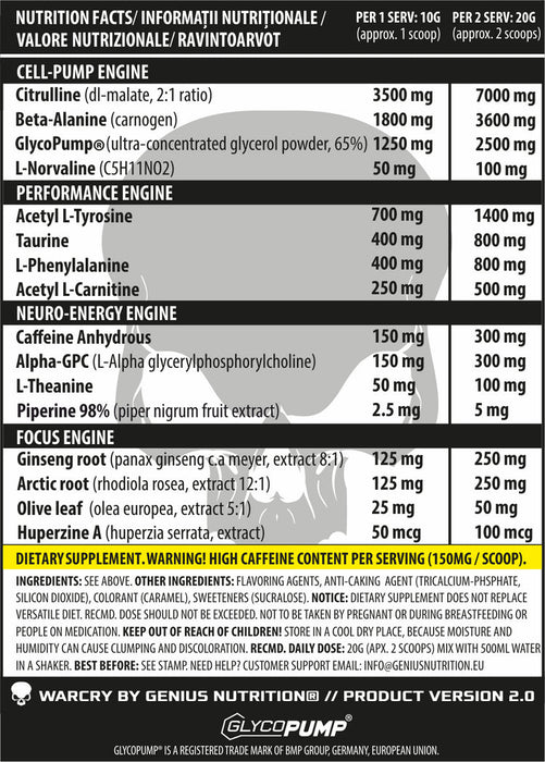 Genius Nutrition Warcry 400g Cola - Sports Supplements at MySupplementShop by Genius