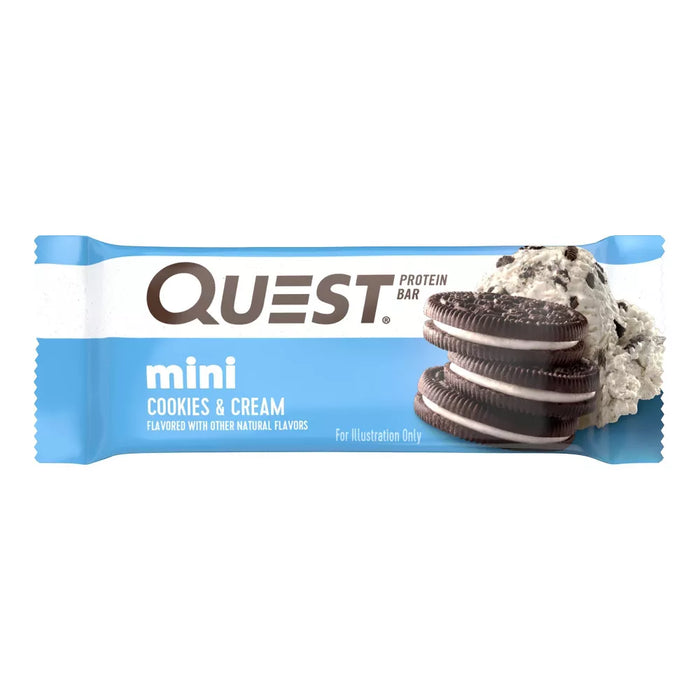 Quest Nutrition Mini Protein Bar 8x32g Cookies & Cream - Health Foods at MySupplementShop by Quest Nutrition